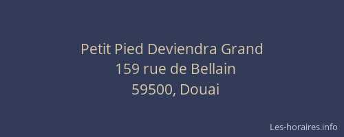 Petit Pied Deviendra Grand