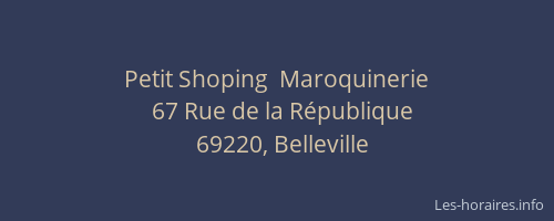 Petit Shoping  Maroquinerie