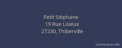 Petit St&eacute;phane