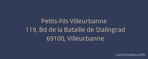 Petits-Fils Villeurbanne