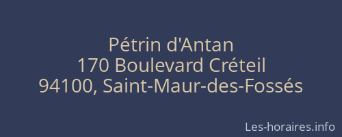 Pétrin d'Antan