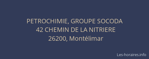 PETROCHIMIE, GROUPE SOCODA