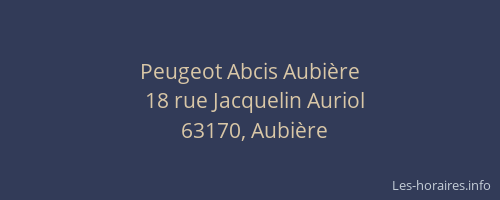 Peugeot Abcis Aubière
