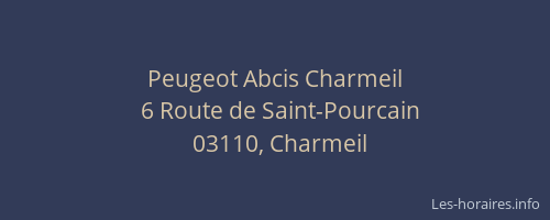 Peugeot Abcis Charmeil
