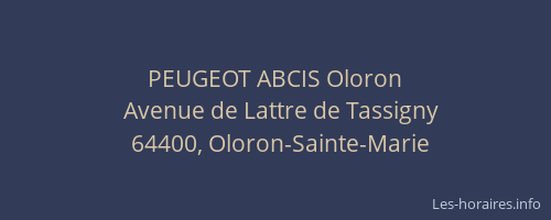 PEUGEOT ABCIS Oloron