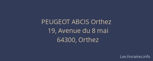 PEUGEOT ABCIS Orthez