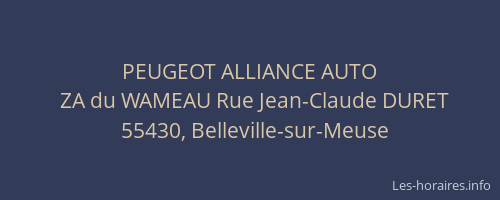 PEUGEOT ALLIANCE AUTO