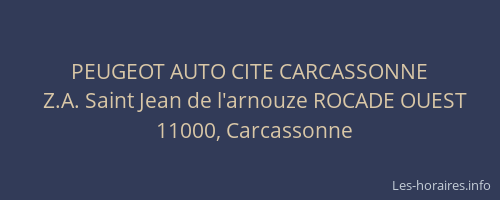 PEUGEOT AUTO CITE CARCASSONNE