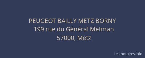 PEUGEOT BAILLY METZ BORNY