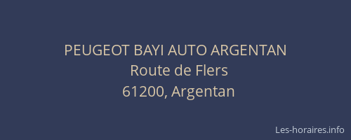 PEUGEOT BAYI AUTO ARGENTAN
