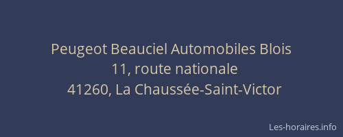 Peugeot Beauciel Automobiles Blois
