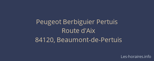 Peugeot Berbiguier Pertuis