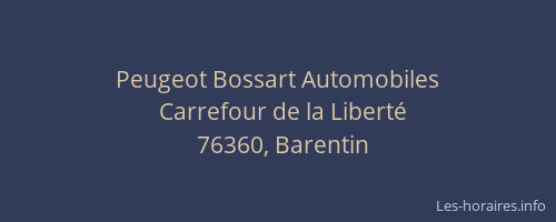 Peugeot Bossart Automobiles