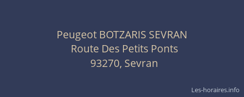 Peugeot BOTZARIS SEVRAN