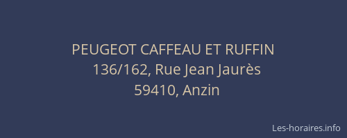 PEUGEOT CAFFEAU ET RUFFIN