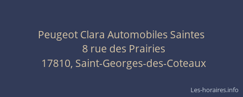 Peugeot Clara Automobiles Saintes