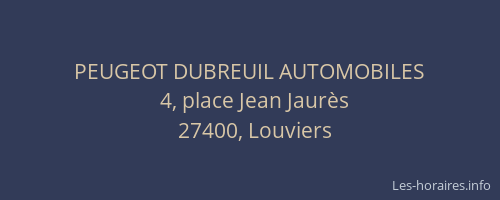 PEUGEOT DUBREUIL AUTOMOBILES