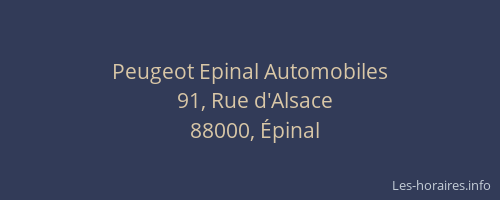 Peugeot Epinal Automobiles