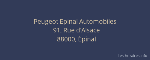Peugeot Epinal Automobiles
