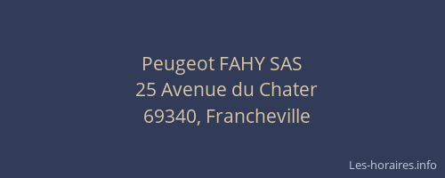Peugeot FAHY SAS