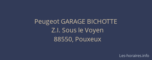 Peugeot GARAGE BICHOTTE