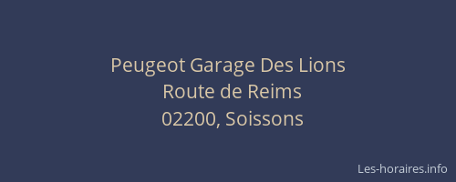 Peugeot Garage Des Lions