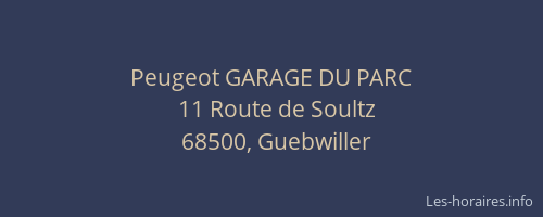 Peugeot GARAGE DU PARC