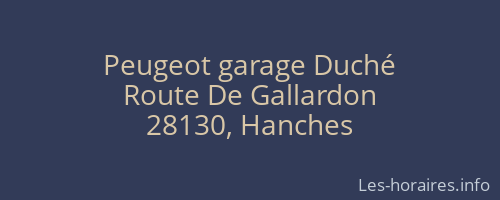 Peugeot garage Duché