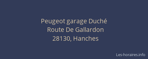 Peugeot garage Duché