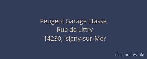 Peugeot Garage Etasse