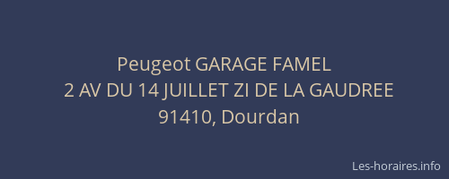 Peugeot GARAGE FAMEL