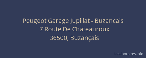Peugeot Garage Jupillat - Buzancais