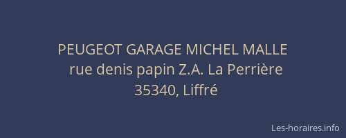 PEUGEOT GARAGE MICHEL MALLE