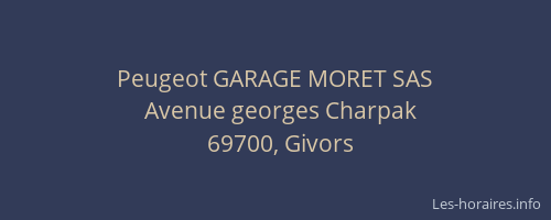 Peugeot GARAGE MORET SAS
