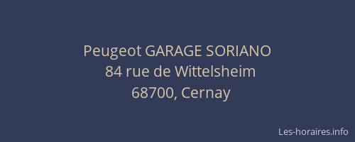 Peugeot GARAGE SORIANO