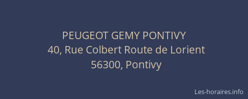 PEUGEOT GEMY PONTIVY