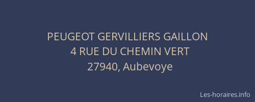 PEUGEOT GERVILLIERS GAILLON