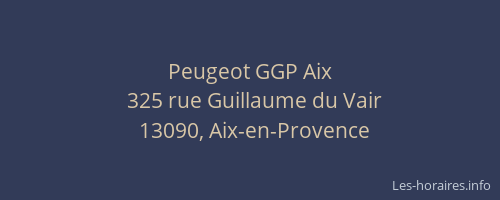 Peugeot GGP Aix