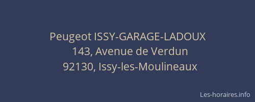 Peugeot ISSY-GARAGE-LADOUX