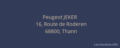 Peugeot JEKER