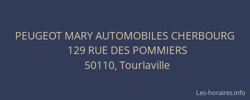 PEUGEOT MARY AUTOMOBILES CHERBOURG