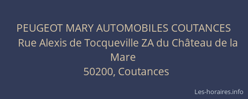 PEUGEOT MARY AUTOMOBILES COUTANCES