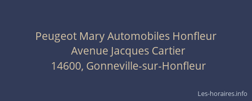 Peugeot Mary Automobiles Honfleur