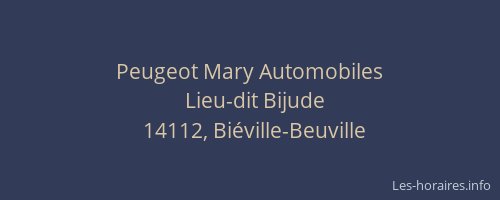 Peugeot Mary Automobiles