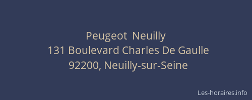 Peugeot  Neuilly
