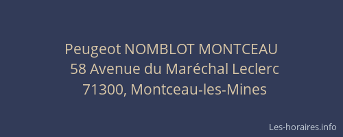 Peugeot NOMBLOT MONTCEAU