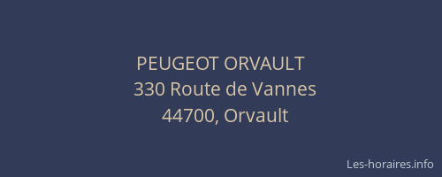 PEUGEOT ORVAULT