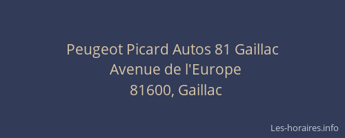 Peugeot Picard Autos 81 Gaillac