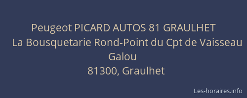 Peugeot PICARD AUTOS 81 GRAULHET