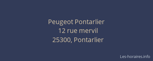 Peugeot Pontarlier
